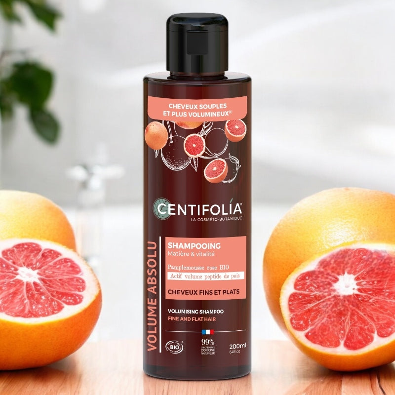 Bio-Shampoo mit rosa Grapefruit für mehr Volumen – 200 ml – Centifolia