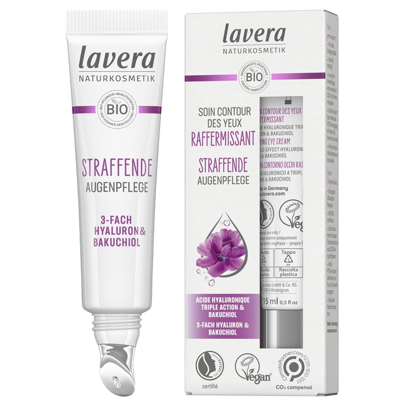 Bio-Augenkonturenpflege mit Hyaluronsäure – 15 ml – Lavera