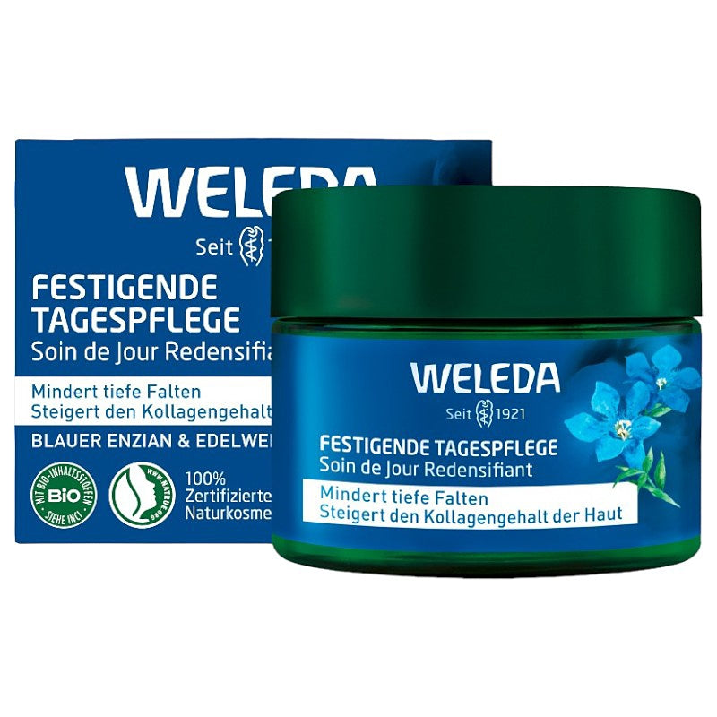 Bio-Tagescreme mit Feuchtigkeitsverdichtung, Blauem Enzian und Edelweiß – 40 ml – Weleda