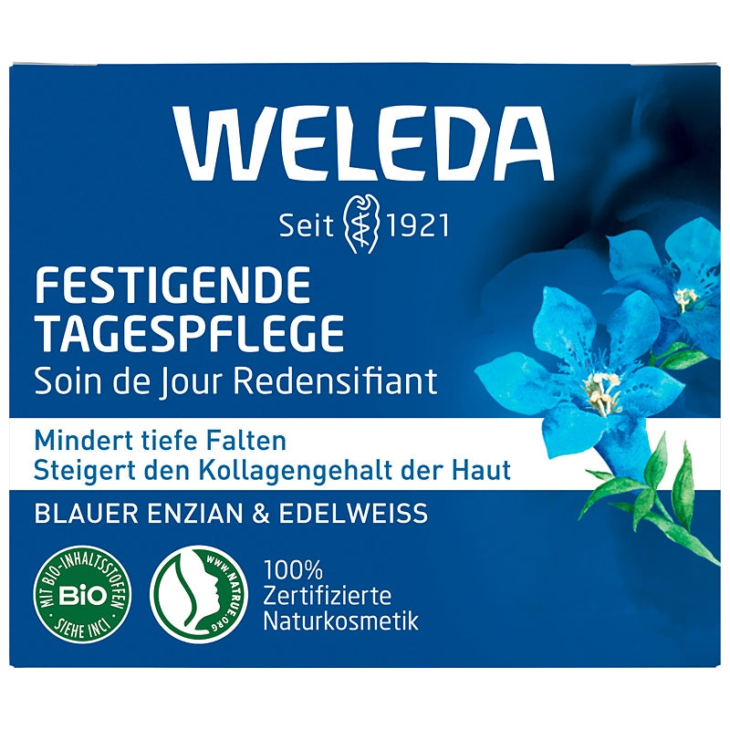 Soin de jour redensifiant BIO gentiane bleue & edelweiss - 40ml - Weleda