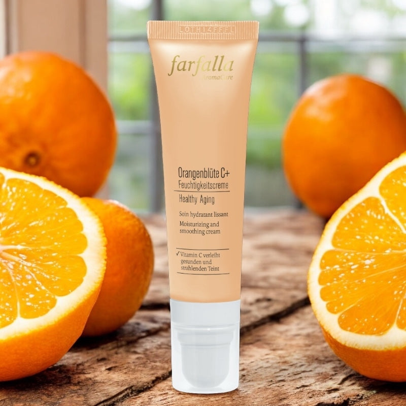 Bio-Feuchtigkeitspflege mit Orangenblüte C+ - 30 ml - Farfalla