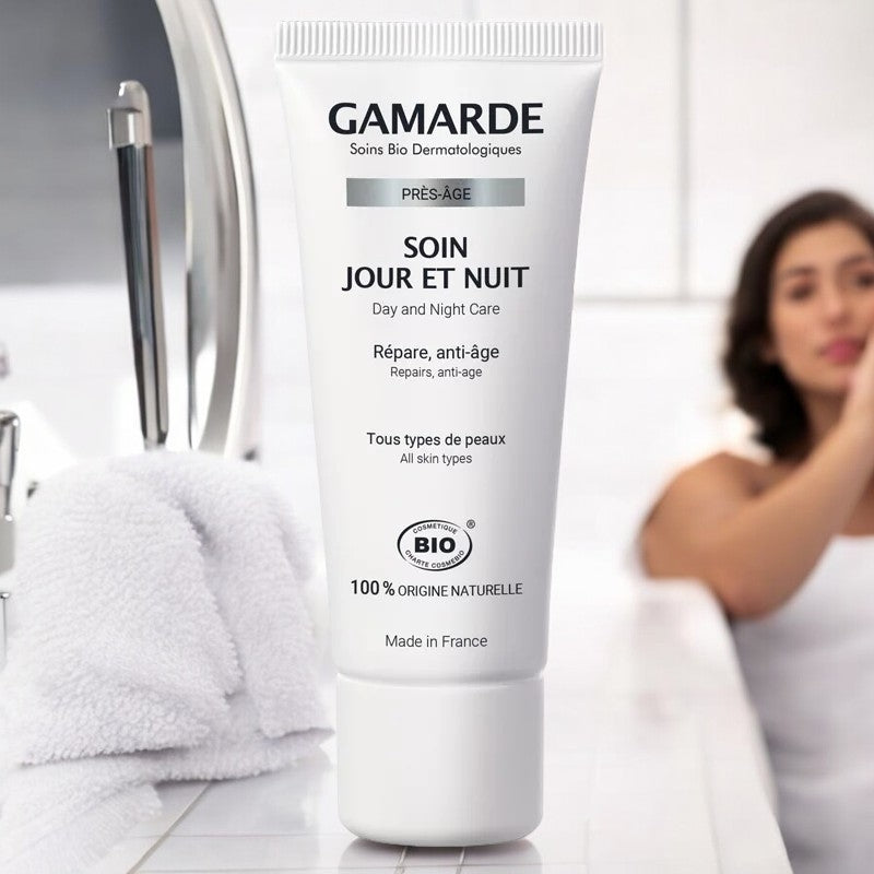 Soin jour et nuit BIO géranium & eau thermale - 40g - Gamarde