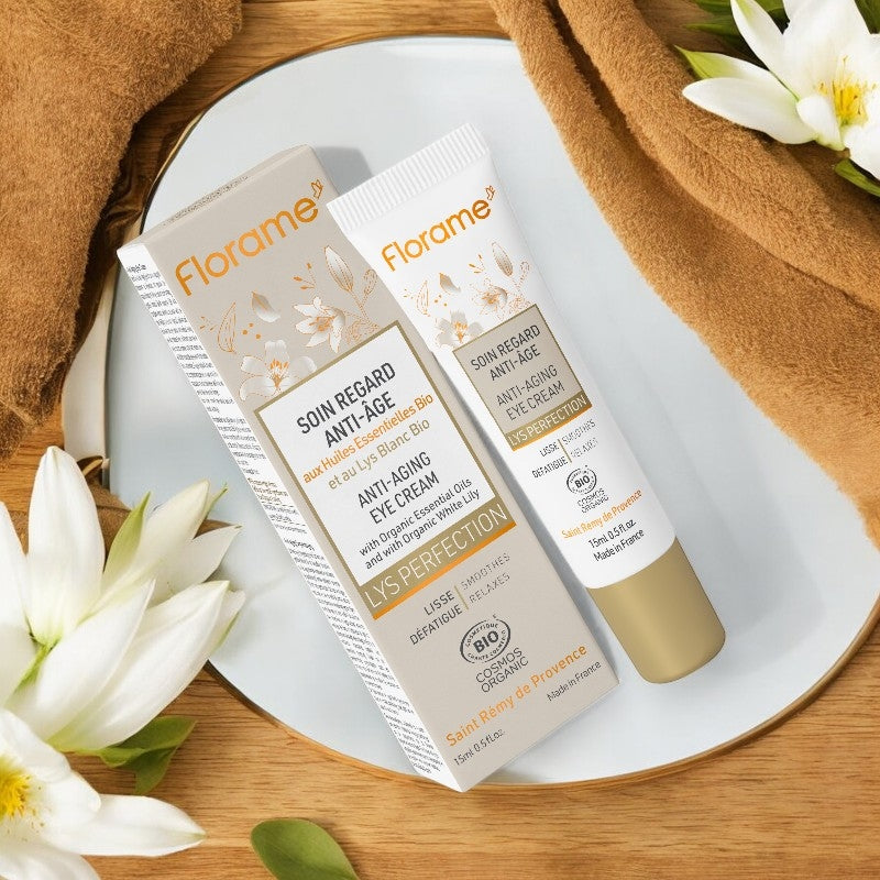 Bio-Anti-Aging-Augencreme mit weißer Lilie – 15 ml – Florame