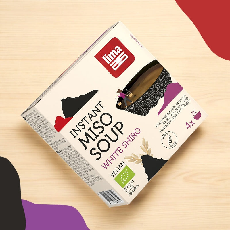 Traditionelle japanische Suppe mit Bio-Weißmiso – 4 x 16,5 g – Lima
