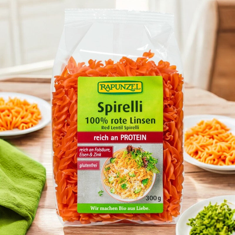 Spirelli mit Bio-roten Linsen - 300 g - Rapunzel