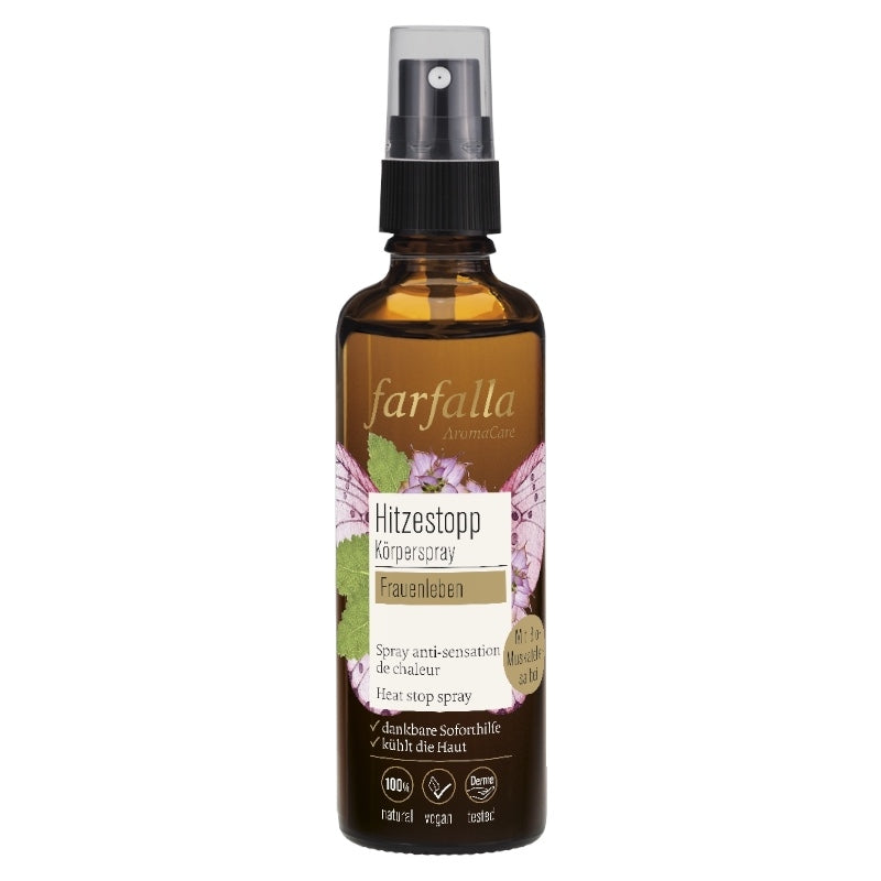 Spray anti-sensation de chaleur BIO sauge sclarée - 75ml - Farfalla