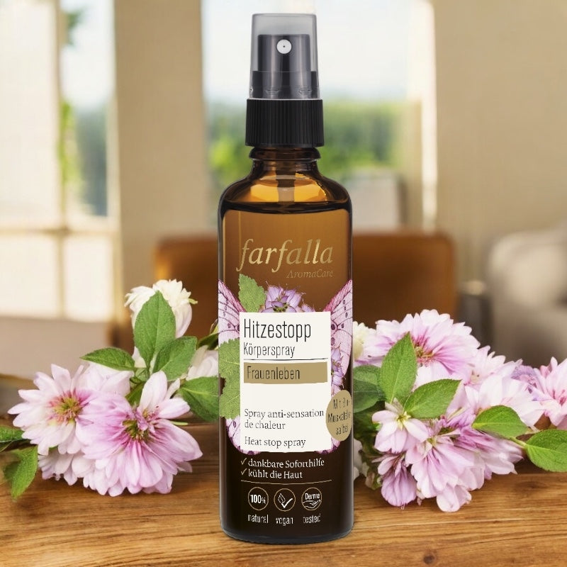 Spray anti-sensation de chaleur BIO sauge sclarée - 75ml - Farfalla