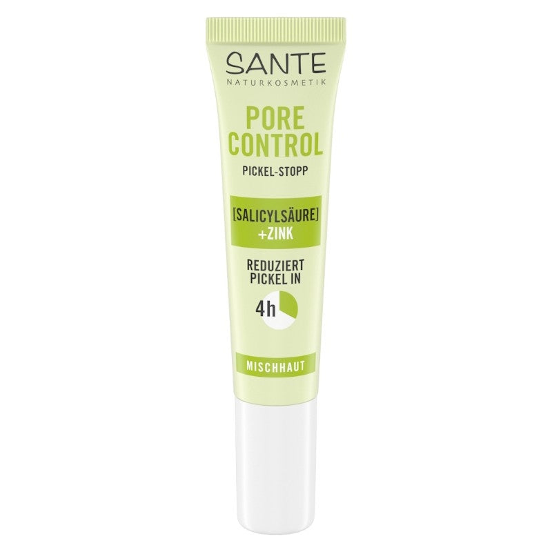 Bekämpft Pickel, verfeinert die Poren, Bio, Salicylsäure &amp; Zink – 15 ml – Sante