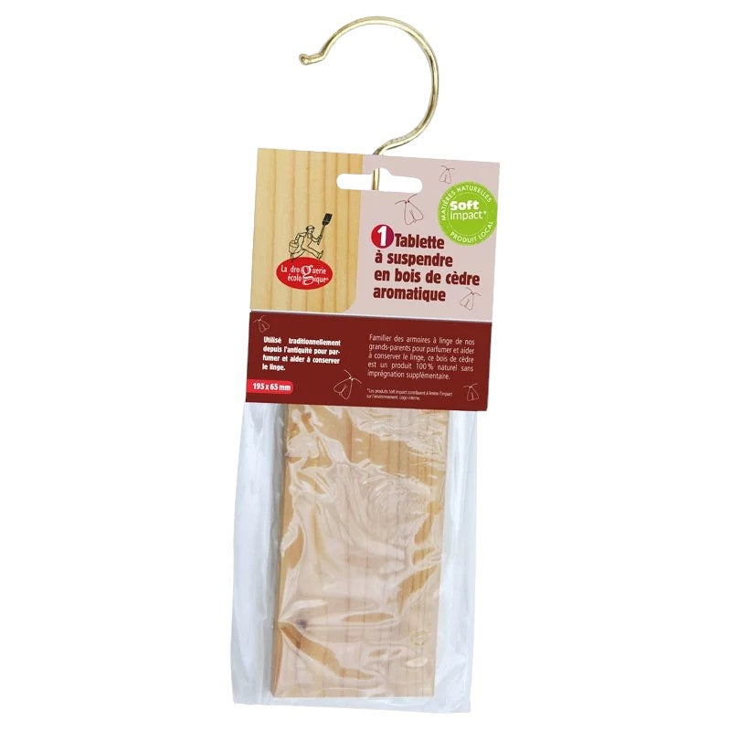 Tablette à suspendre en bois de cèdre aromatique - La droguerie écologique