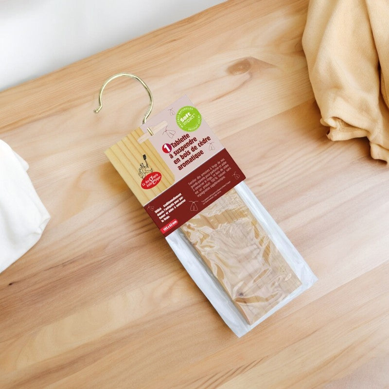Tablette à suspendre en bois de cèdre aromatique - La droguerie écologique
