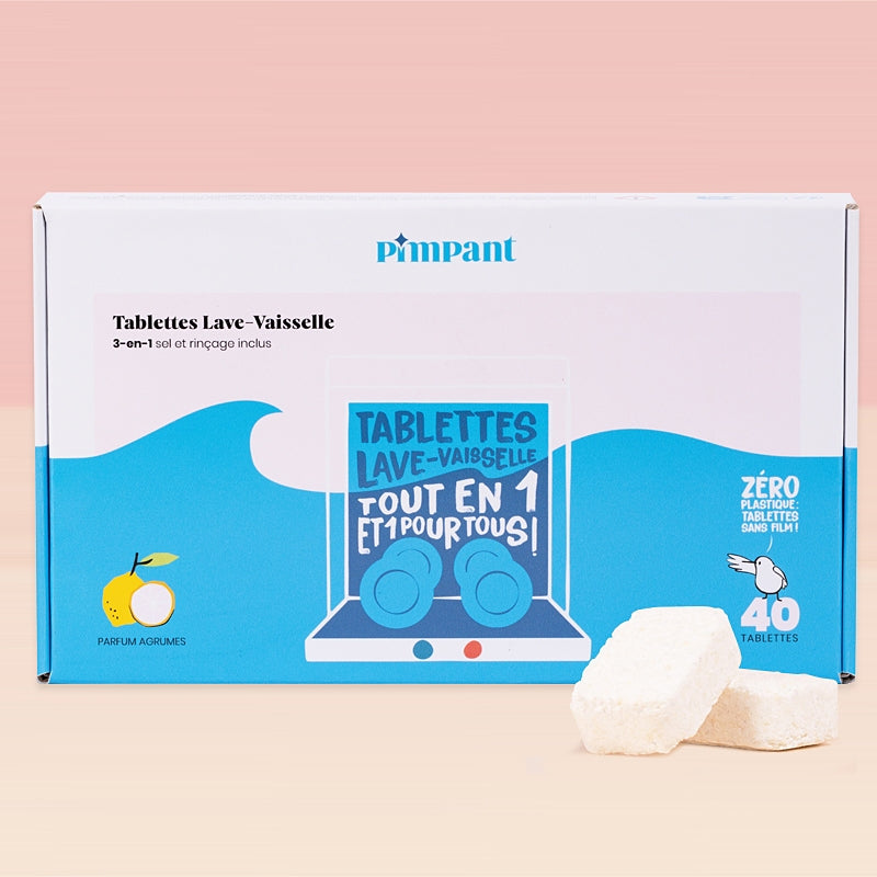 3-in-1 ECO Citrus Geschirrspültabs – 40 Stück – Pimpant