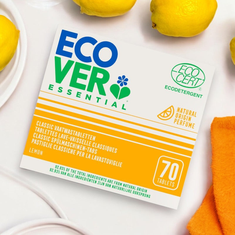 Tablettes lave-vaisselle classiques citron écologiques - 1,4kg - Ecover