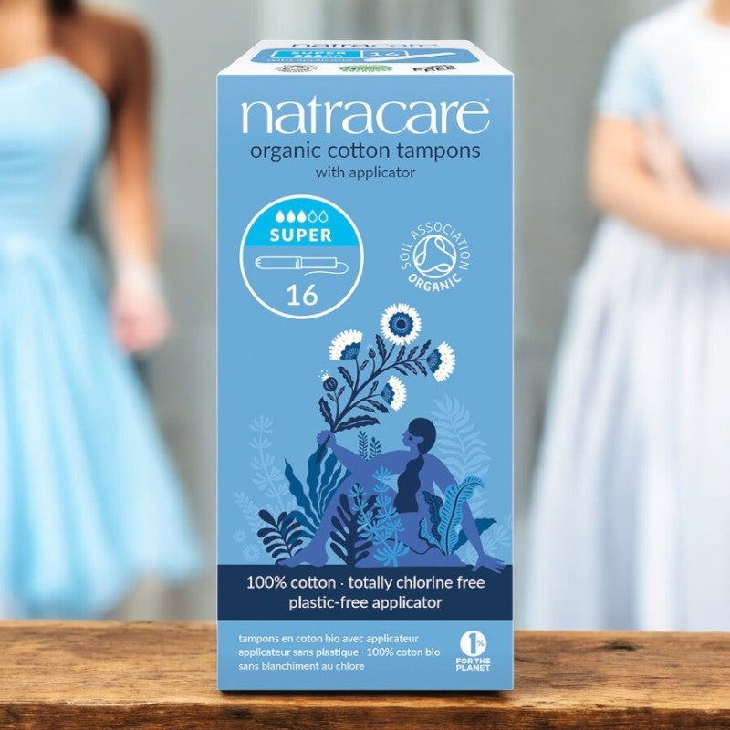 Super-Tampons mit BIO-Applikator, mittlere bis starke Blutung – 16 Stück – Natracare