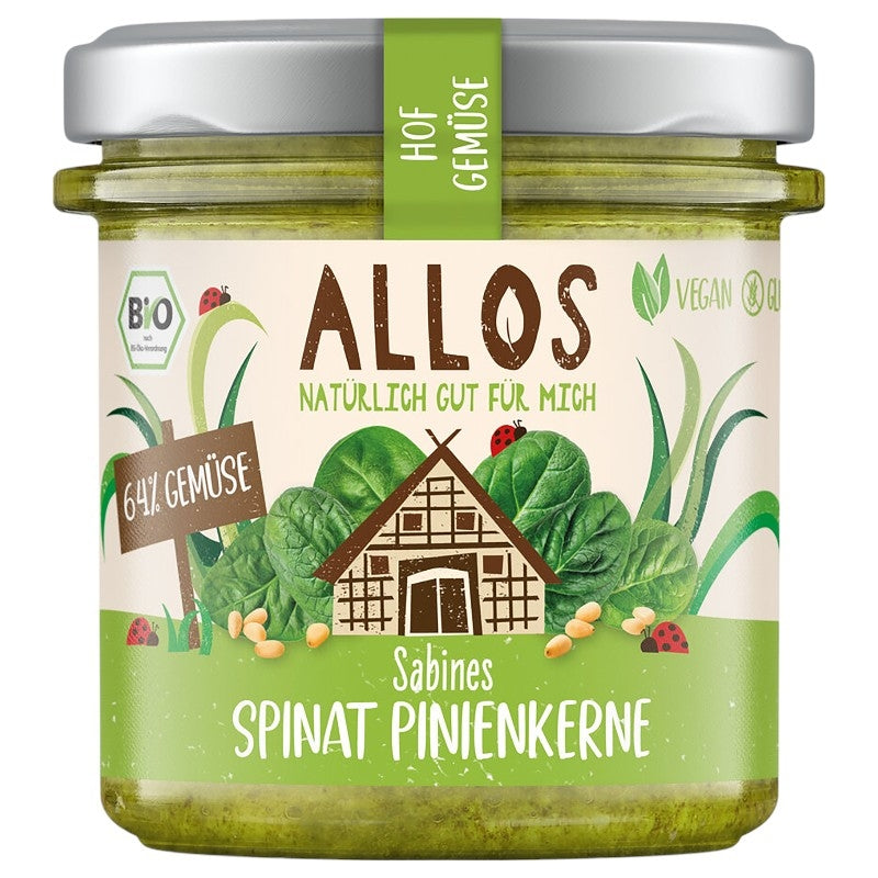 Bio-Spinat-Pinienkern-Aufstrich – 135 g – Allos