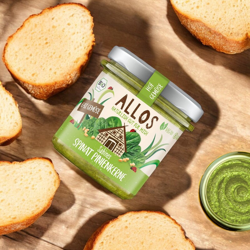 Bio-Spinat-Pinienkern-Aufstrich – 135 g – Allos
