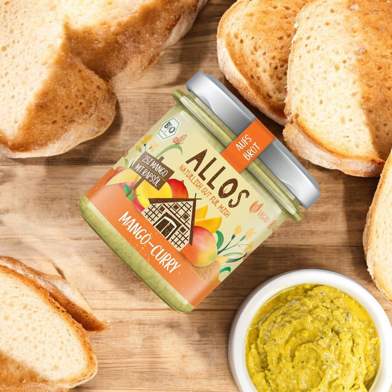 Tartinade mangue curry bio 140 g allos 3