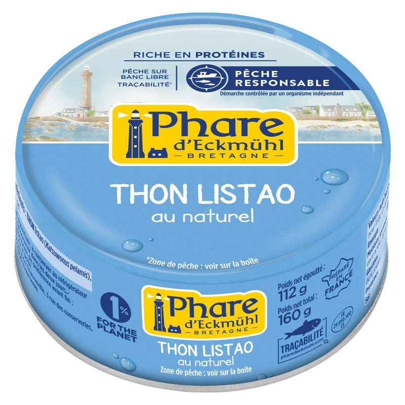 Thon listao au naturel - 160g - Phare d'Eckmühl