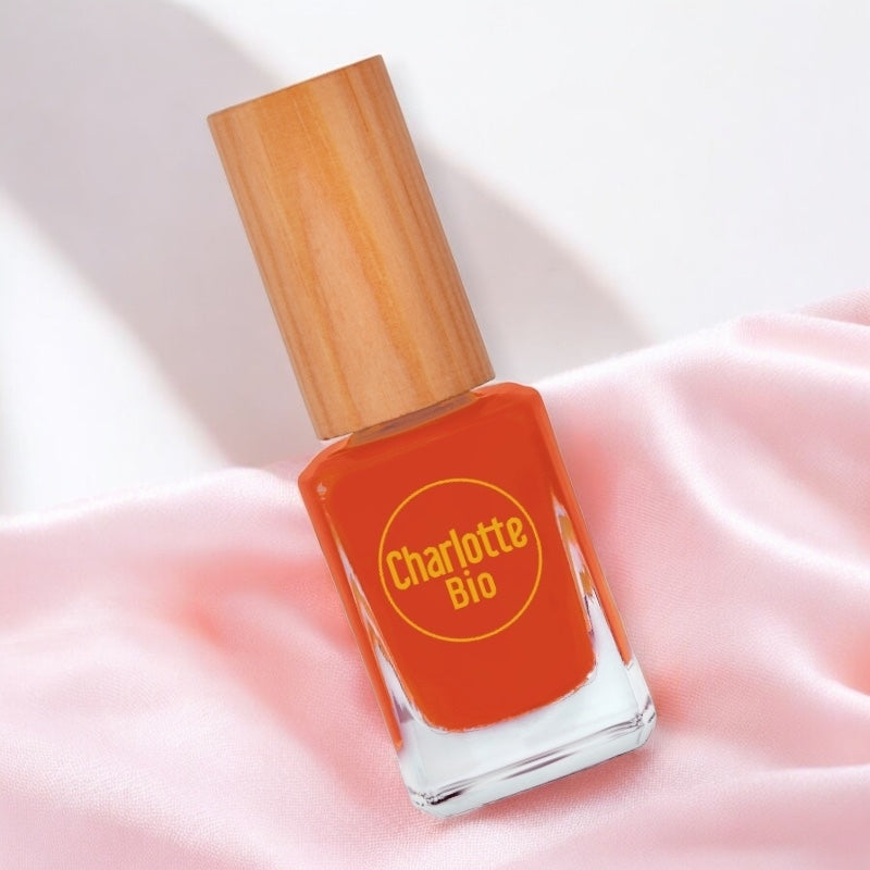 Vernis à ongles brillant orange rust - 10ml - Charlotte Bio