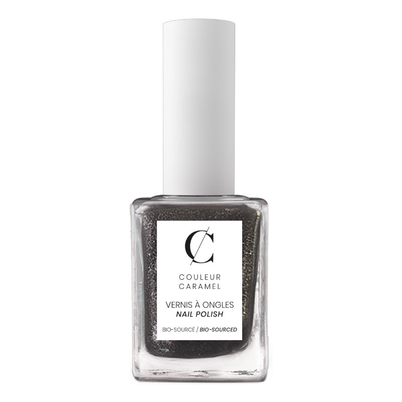 Eleganter schwarzer Glitzer-Nagellack Nr. 96 – 11 ml – Karamellfarbe