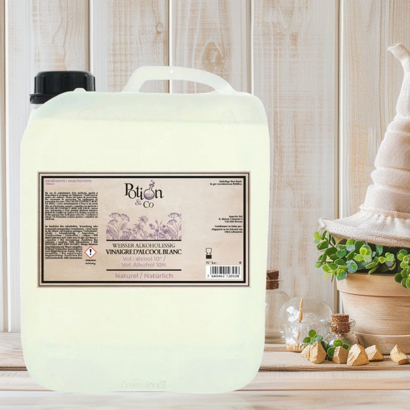 Natürlicher weißer Alkoholessig 10 % - 5 l - Potion &amp; Co