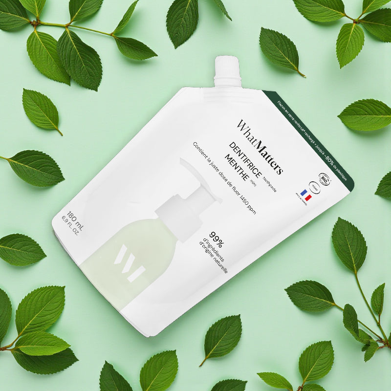 Eco recharge dentifrice bio menthe avec fluor 180 ml what matters 3
