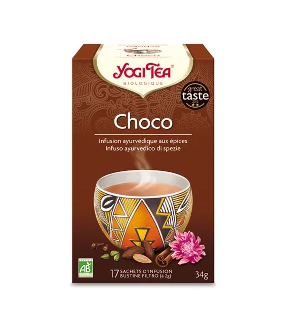 Infusion d'écorces de cacao, cannelle & gingembre BIO - Choco - 17 sachets - Yogi Tea