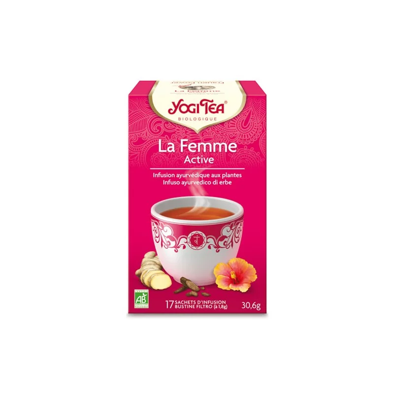 BIO-Frauentee mit Hibiskus, Angelika & Ingwer - Frauen Power - Yogi Tea