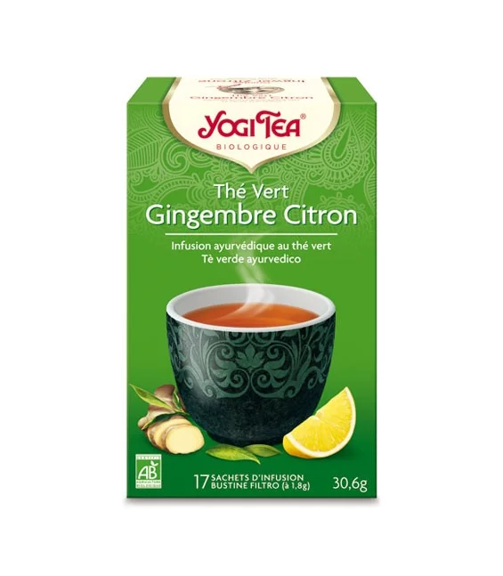 Thé vert gingembre & citron BIO - Yogi Tea