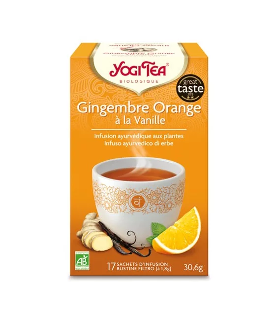 Infusion gingembre, zeste d'orange & vanille BIO - Yogi Tea