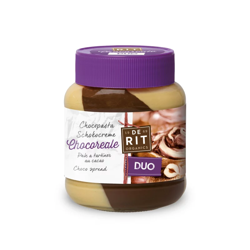 Duo BIO-Schokocreme Haselnuss-Weiss - 350g - De Rit