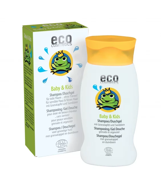 Shampooing & douche bébé & enfant BIO grenade - 200ml - Eco Cosmetics