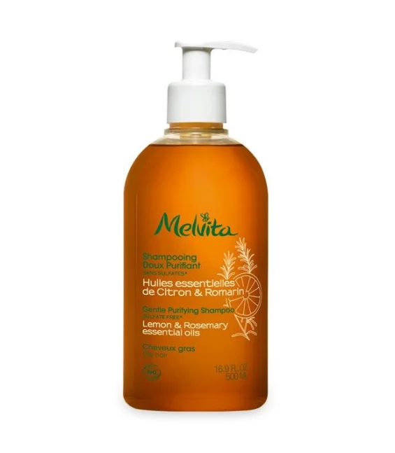 Sanftes reinigendes BIO-Shampoo Zitrone & Rosmarin - 500ml - Melvita