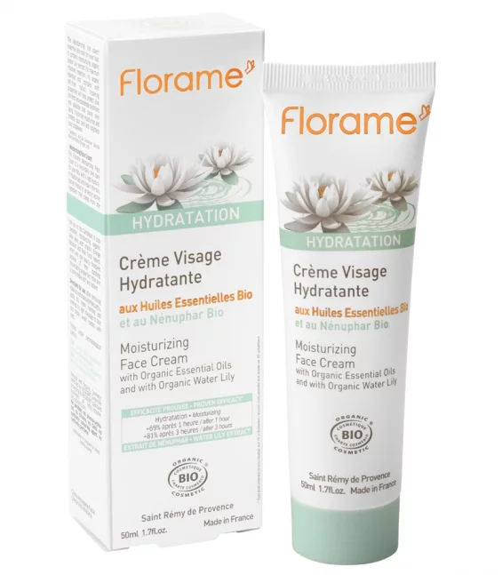 Feuchtigkeits-Gesichtscreme Bio Seerose - 50ml - Florame
