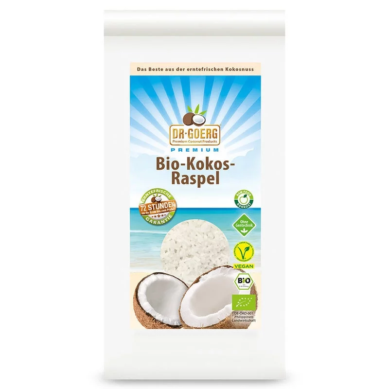 Noix de coco râpée crue BIO - 300g - Dr.Goerg