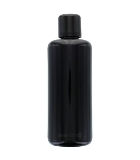Violette Glasflasche 100ml mit schwarzer Tropfspitze und Kindersicherheitsverschluss - 1 Stück - Aromadis