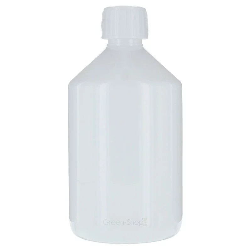 Bouteille en plastique blanc 500ml avec bouchon à vis - Aromadis