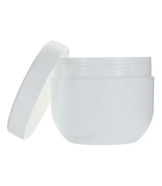 Pot en plastique blanc 250ml avec couvercle à vis - Aromadis