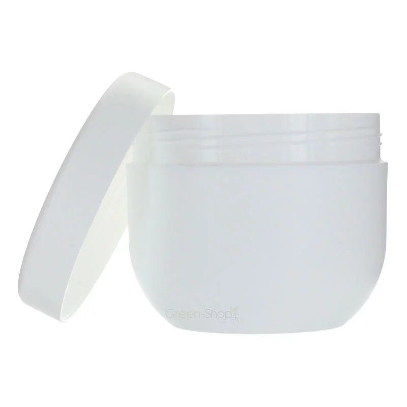 Pot en plastique blanc 250ml avec couvercle à vis - Aromadis