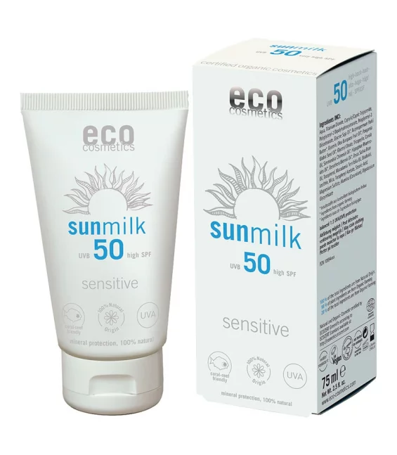 Lait solaire sensitive visage & corps BIO IP 50 - 75ml - Eco Cosmetics