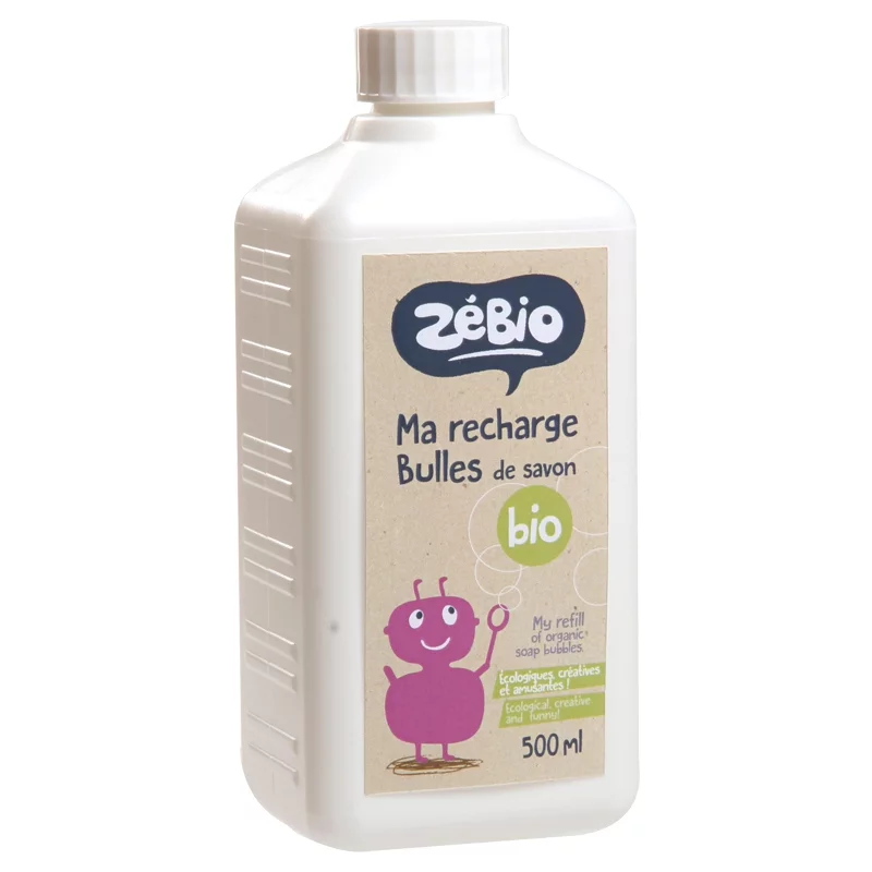 Recharge bulles de savon BIO - 500ml - Zébio