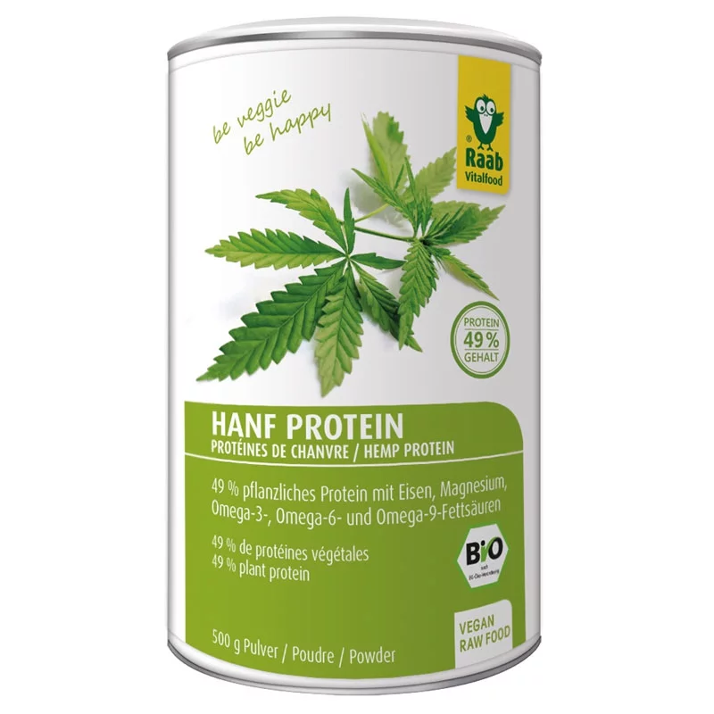 Protéines de chanvre en poudre BIO - 500g - Raab Vitalfood