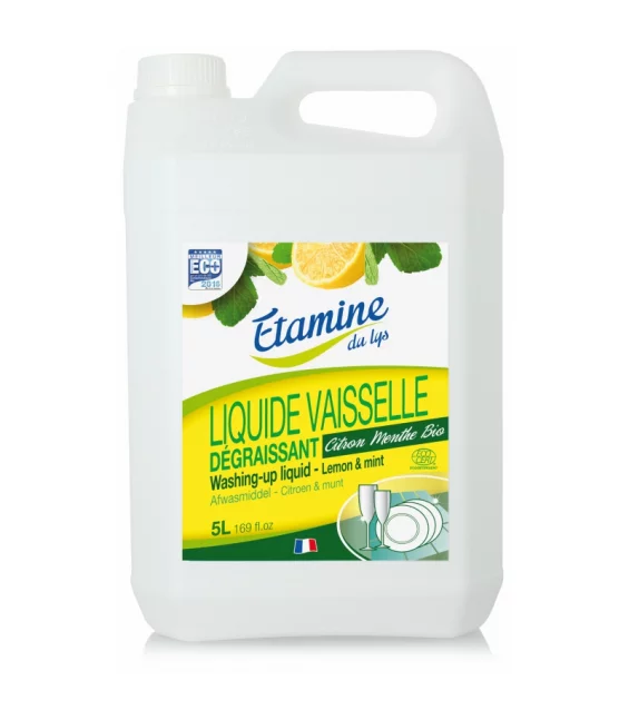 Ökologisches fettlösendes Spülmittel Zitrone & Minze - 5l - Etamine du Lys