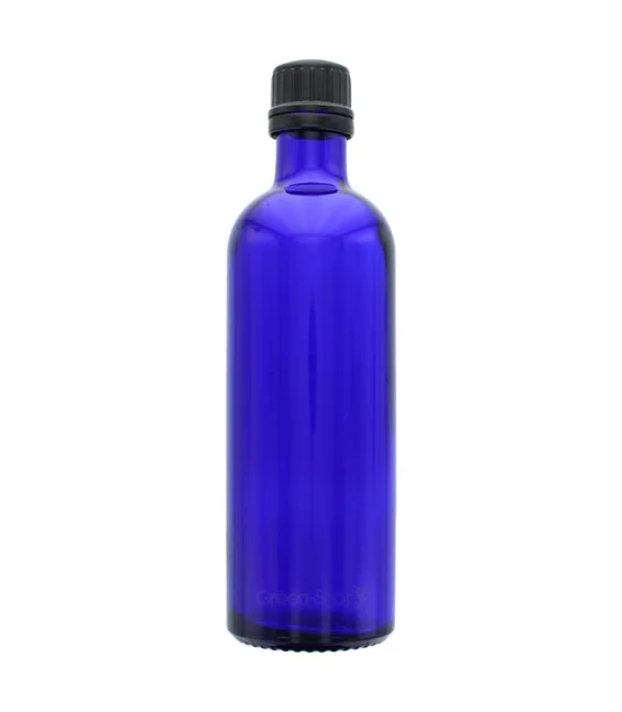 Blaue Glasflasche 200ml mit Drehverschluss - Aromadis