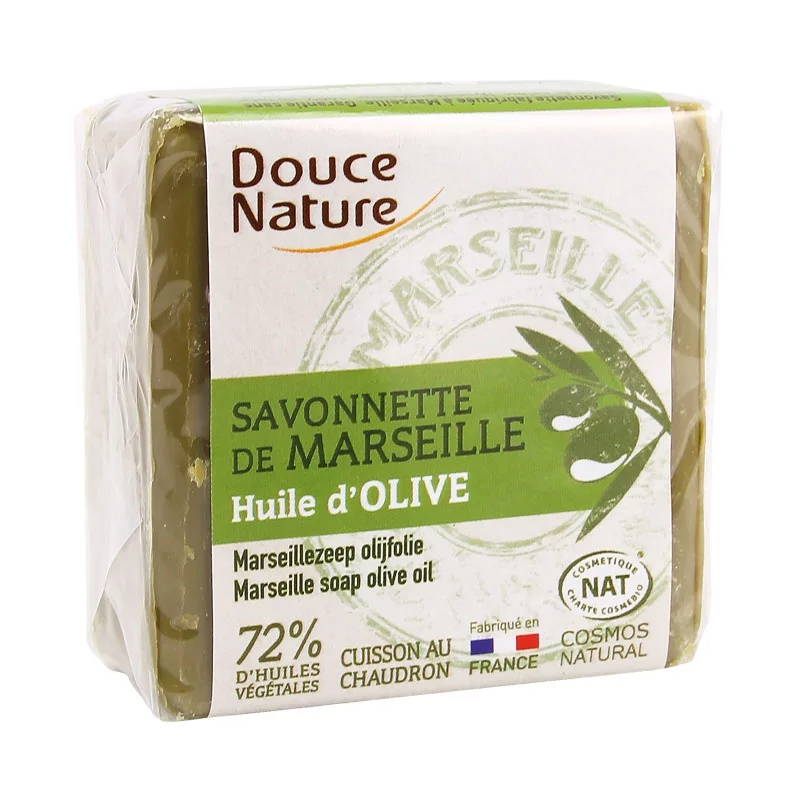 Savonnette de Marseille naturelle huile d'olive - 100g - Douce Nature