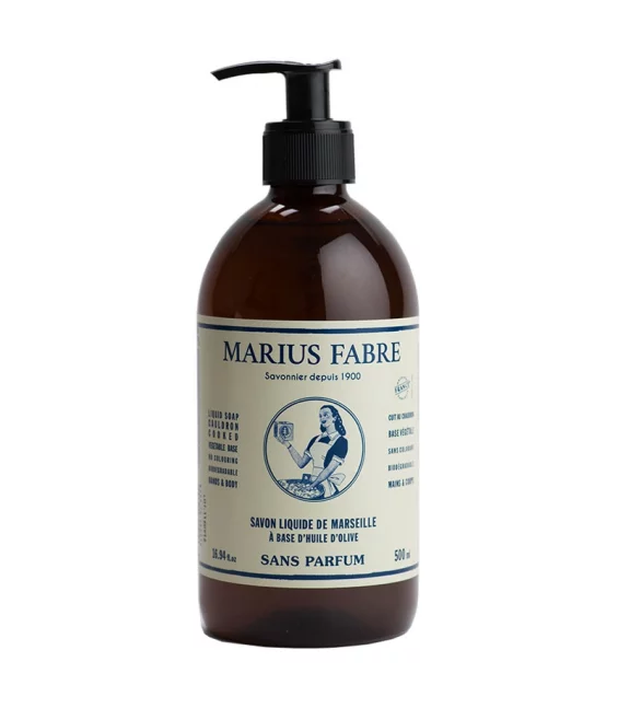 Flüssige Marseiller Seife ohne Parfüm - 500ml - Marius Fabre