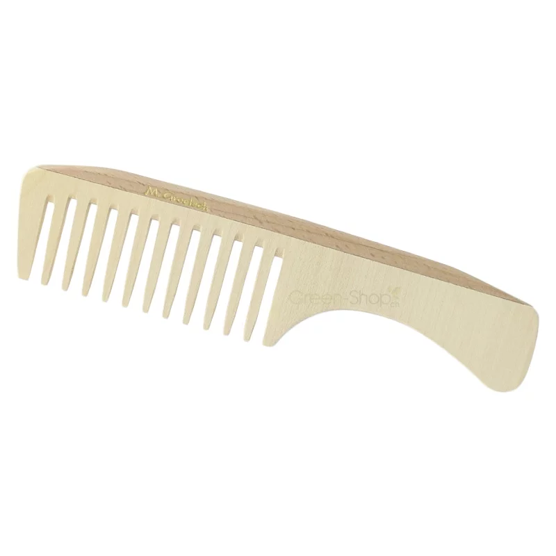 Peigne à manche en bois denture large - 1 pièce - Martin Groetsch