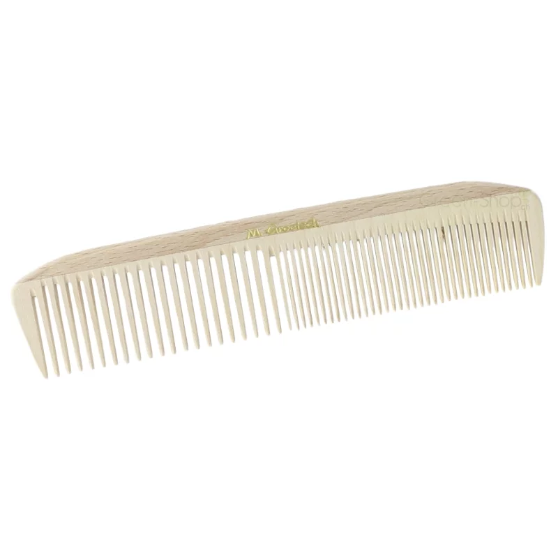 Peigne en bois homme/femme denture mixte fine et moyenne - 1 pièce - Martin Groetsch