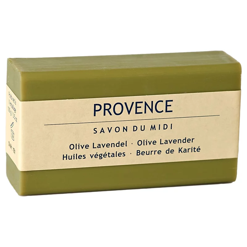 Savon au beurre de karité, olive & lavande 