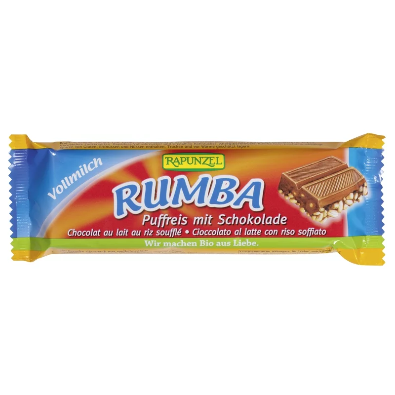 Rumba BIO-Puffreisriegel Vollmilchschokolade - 50g - Rapunzel