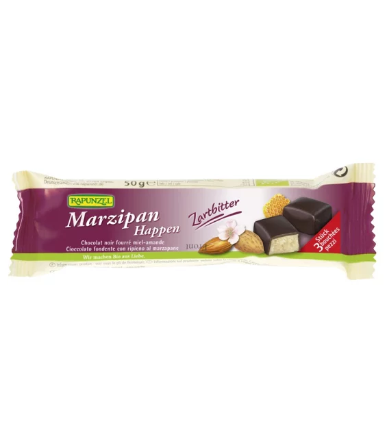 BIO-Marzipan-Happen Zartbitterschokolade - 3 Stück - Rapunzel